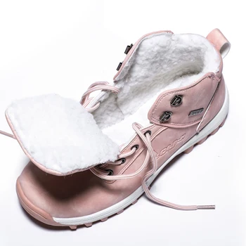 EMOSEWA Cald Iarna Barbati Cizme din Piele de Blană, Plus Oameni de Zăpadă Cizme lucrate Manual Impermeabil de Lucru Cizme Glezna Mare Sus Pantofi pentru Bărbați