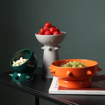 Ceramica fel de Mâncare Fructe Figurine Nordic Creative de Stocare de Masă Ambarcațiunile de decor Acasă Dotari Desktop Decor pentru Interior