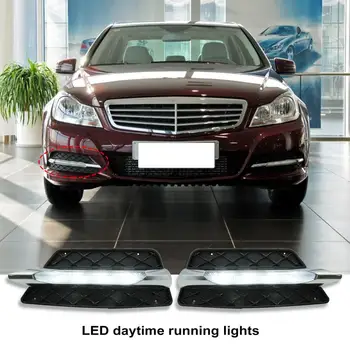 2 buc LED DRL Luminozitate Ridicată rezistent la apa 0,5 W 90-120LM/W lumini de Zi Bec, lampa de Ceață Compatibil cu Mercedes-Benz C-Class W20