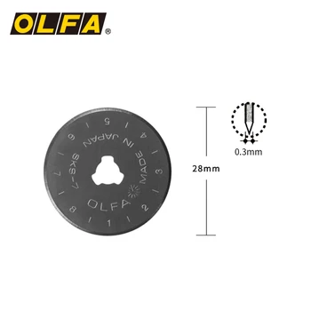 OLFA RB28-10 Lame de Schimb 10buc Oțel Carbon Rotary Cutter Blade 28mm Pânză de Tăiere Hârtie Runda de Lame pentru eniile cu proprietatea-1/eniile cu proprietatea G-1/DX Plită