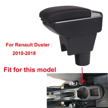 Masina Cotiera Cutie Pentru Renault Duster 2010-2018 de Încărcare USB LED Lumină Restul de Braț Rotativ de Depozitare din Consola centrală Cutie de Styling Auto