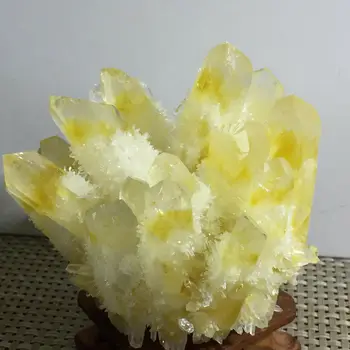 Galben Phantom cuarț cluster de cristal mineral specimen de vindecare