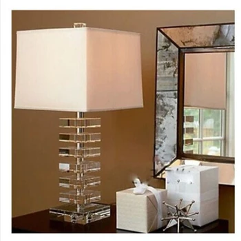 27*65CM Europene de Lux Cristal Lampă de Masă Americane Dormitor Noptieră Lampa Creative Moderne Lampă de Masă 220V 27E