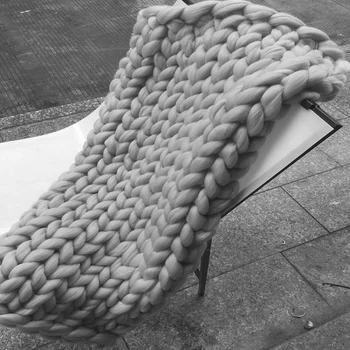 Chunky Tricot Pătură Manual De Moale Tricotat Arunca Pat Dormitor Decor Voluminoase Canapea Extensibilă Decor Aer Condiționat Pătură Pătură Canapea