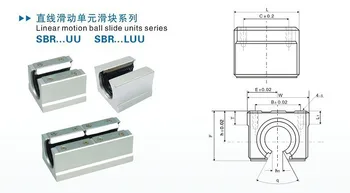 12pcs SBR20LUU 20mm Liniar Rulment Bloc CNC Router