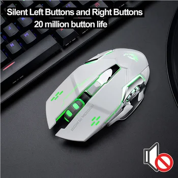 Wireless Gaming Mouse Reîncărcabilă X8 Tăcut Iluminat din spate cu LED USB Optic Ergonomic Mouse Gaming mouse Pentru Laptop/PC