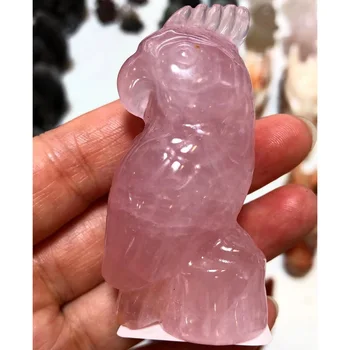 1buc Naturale Cristal Mână-Sculptate Fluorit Papagal de Vindecare Reiki Energia de Reparații Minerale de Cuarț Acasă nunta Ornament