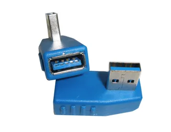 USB 3.0 Dreapta la Stânga unghi de 90 de grade de sex Masculin La Feminin Adaptor Convertor USB 3.0 AM/AF Conector pentru laptop PC