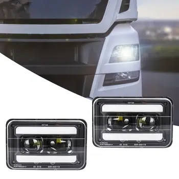 2x Masina Pătrat Faruri cu LED-uri de Înlocuire Exterior PC-ul de Inundații Fascicul de Lumini pentru Camioane, Autobuz, Masina Off-Road Livrările de Piese de Vehicule