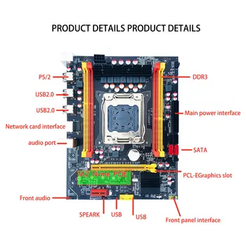 X79 LGA 2011 Placa de baza despre lga2011 Suport DDR3 ECC REG Memorie RAM Pentru Xeon E5 V2 2690 Procesor X79 V2.72A Placa de baza