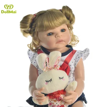 Bebes Renăscut papusa 57CM Corp Plin de silicon Fată papusa Reborn copil Baby Doll Baie Jucărie Realiste Nou-născut Prințesă bonecas