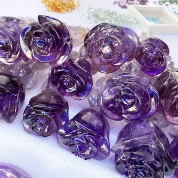 1buc Naturale de Ametist, Cristale de Cuarț Sculptate manual Crescut Reiki de Vindecare Piatră prețioasă Pentru Decor Acasă