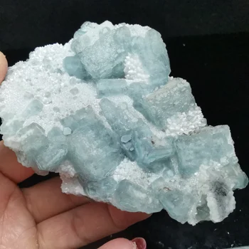 210.8 gNatural verde albastru fluorit și cuarț minerală specimen aura de vindecare de piatră originale de predare decor acasă de colectare