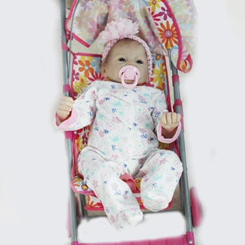 55cm Silicon Renăscut Baby Girl Păpuși Jucărie Realiste De Vanzare Ieftine 22inch Vinil Prințesa Nou-născut Viu Copii Păpuși Realiste