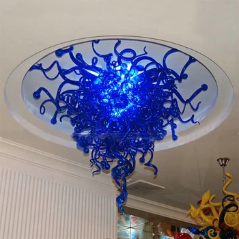 Lux Albastru Lumină LED-uri de Locuințe Ieftine Candelabru din Sticlă de Murano