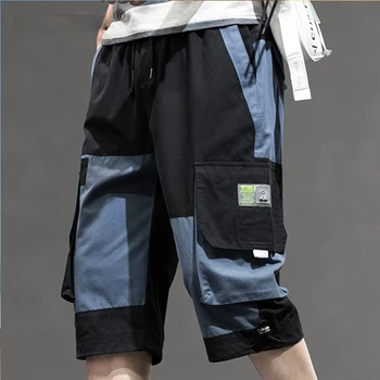 Bărbați Respirabil Sălbatice Sport pantaloni Scurti Casual de Vara de Moda Împletit Tendință Multicolor Șapte-Punct de pantaloni Scurți de sex Masculin