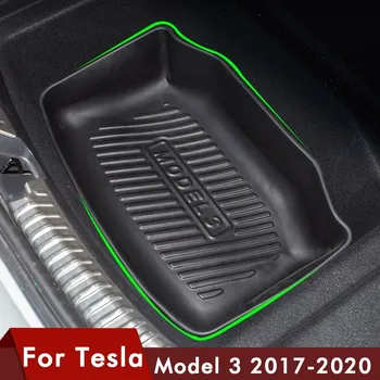 Nou Pentru Tesla Model 3 În 2020 Masina Strat Inferior de Depozitare pentru Portbagaj Covoraș Auto Interioare Accesorii de Marfă Tava Portbagaj TPE Impermeabil Tampoane