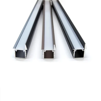 30x1M LED Profil Aluminiu ,5V/12V/24V 5-11mm Bandă Largă Anti Orbire Scut Încastrat Scara Cabinet Bar de Lumina Carcasă Difuzor