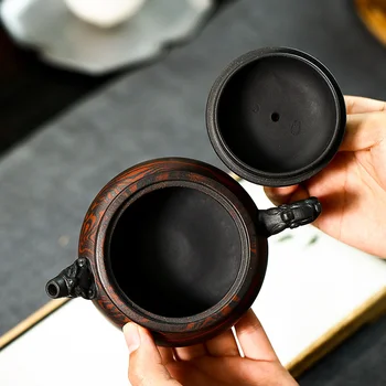Yixing celebra creatoare violet ceainic de lut lucrate manual Longsheng ceainic Bagua ceainic acoperi răsucite noroi set de ceai