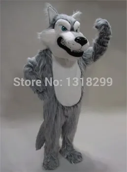 Mascota Grey Wolf mascota costum de pluș coyote rochie fancy personalizat de lux costum cosplay tema mascotte costum de carnaval kituri