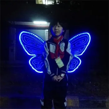 Noi Luminoasă cu Led-uri luminează Intermitent în Creștere Aripi Pentru Copil de Dans Costum Poate Schimba 7 Culori Pentru Etapa a Show DHL Transport Gratuit