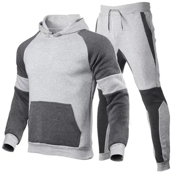 Iarna slim fit barbati formare pistă de jogging costum set haine 2021 sport din două piese set de pantaloni barbati jogger hanorac set personalizat
