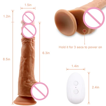 Realistic Dildo Vibrator Penis de Silicon de la Distanță Mare Glandul ventuza Puternica Adult Jucărie Sexuală pentru Femei Vaginale Stimulator Anal