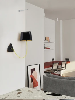 Design Nordic agățat lămpi de perete dormitor modern studiu American living Art Deco triunghiular sconces perete lumini de iluminat