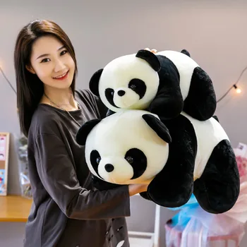 Panda Drăguț De Pluș Umplute Păpuși Perna Xmas Cadou De Ziua Kawaii Jucării Mare Animal De Dormit Perna Moale De Bumbac Partid Jucărie Home Deco