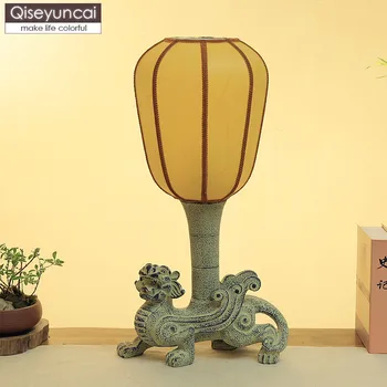 Qiseyuncai 2019 China imitație clasica lampă de masă living birou de studiu dormitor lampă de noptieră home town house lampa