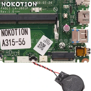 NOKOTION NBHS511002 NB.HS511.002 FH5LI LA-J801P Pentru Acer Aspire A315-56 Laptop Placa de baza SRGKG I5-1035G1 CPU