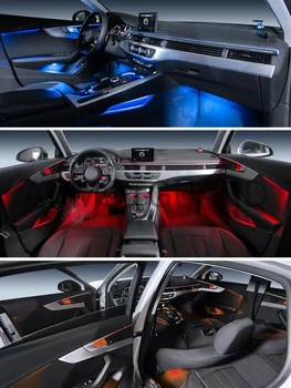 Interior Atmosferă de Lumină Pentru Audi A5 2017 2018 2019 2021 LED-uri de Lumină Ambientală Ușa Lumină Picioarelor Lumină Original MMI Control 1:1