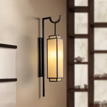 Noul material Chinezesc lampă capac creative simplă lampă de perete retro fier decorative veioza E14 lampă de iluminat