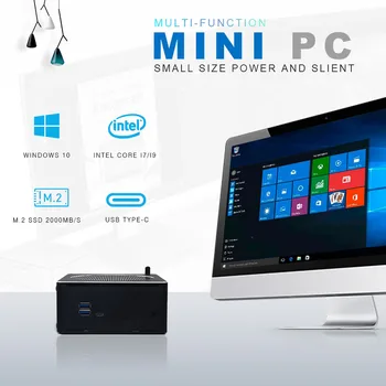 6 Core 12 Fire de Mini PC Intel i9 9880H 8950H Windows 10 Core i7 8750H AC Wifi M. 2 Nvme SSD HD DP Xeon E-2176M de Jocuri pe Calculator