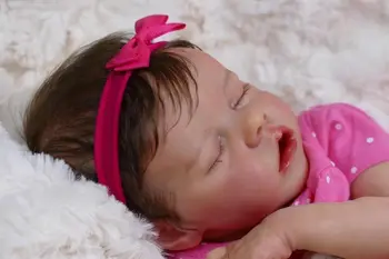 Bebe Renăscut 18 Inci Renăscut Baby Doll Vinil de silicon umplute corpul nou-nascut doarme Papusa jucării pentru copii cadouri