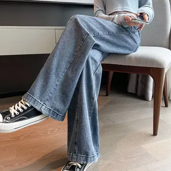 Jean de Mare Femme Pantaloni pentru Femei Mama Blugi Largi, Blugi cu Talia Inalta Femeie Largi Picior Pantaloni Îmbrăcăminte pentru Femei 2022 Haine de Moda