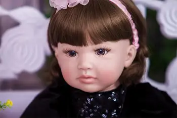 60cm bebe vinil silicon renăscut păpușă jucărie fată nou-născut copii princess toddler timp papusa cadou de ziua boneca renăscut