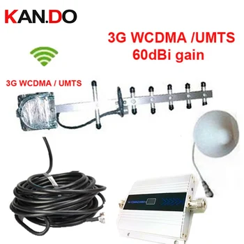 W/10 Metri de Cablu & Yagi antenă 55dbi Ecran LCD Funcția WCDMA Rapel Telefon Mobil 3G Repetor 2100MHZ