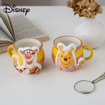 Disney Ceramice Cana de Apa Winnie the Pooh/Tigger Cuplu de Desene animate 3D Creative Mark Ceașcă de Cafea cu Lapte Cupa
