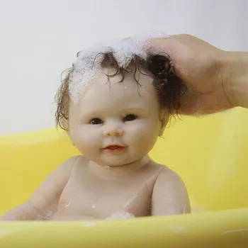 22inch Renăscut Copii Băiat Plin de Silicon Vinil Realiste Nou-născutului Baby Doll Real Vinil Păpuși pot Scălda în Apă Juguetes Brinquedos