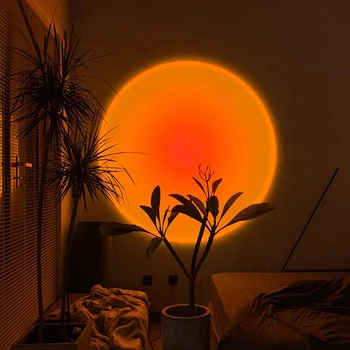 Nordic Apus de soare Lampă cu LED-uri Lămpi de Masă Pentru Acasă Modern Interior Lumini Camera de zi Dormitor Noptieră Lampa RGB Art Decor Lampa de Birou