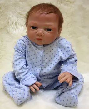 DollMai 18 inch bebe baiat renăscut silicon păpuși rădăcini de păr bumbac corpul copilului nou-născut păpuși în viață pentru copil cadou brinquedo