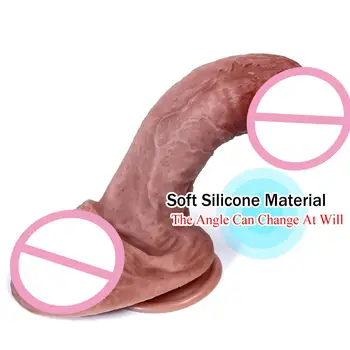 Super-Flexibil, Realist Gay Dildo Vibrator Mare De Silicon Anal Plug Dop De Fund Erotic Penis Cu Ventuza Pentru Adulti Jucarii Sexuale Pentru Femei