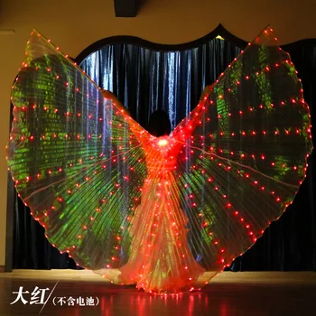 Mari Colorate Belly Dance LED Aripi de Fluture Costum de Dansatoare pentru Femei Stralucitoare Oriental, Indian Bellydance Dans Accesoriu Lite