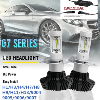55W/110W Pereche H7, H4, 9005 9006 H8 H9 H11 Masina Faruri cu LED-uri Becuri 16000LM DRL de Conducere Auto de Conversie Lampa High Low Grinzi Kit