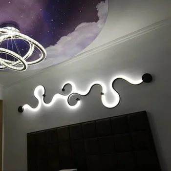 Moderne, creative, lampă de perete alb / negru led-uri de interior camera de zi dormitor lampă de noptieră spații Comerciale decor lampă de plafon