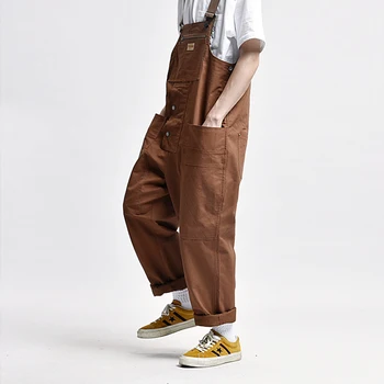 Bărbați salopete casual Lejere stil Japonez jogging pantaloni barbati de moda Streetwear Hip hop salopeta om
