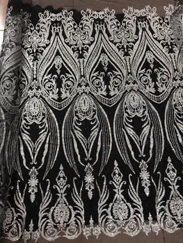 Specail Africane net dantela cu sclipici lipit pentru femei rochie Nouă Sosire Z-han3947 africane Tul dantela tesatura