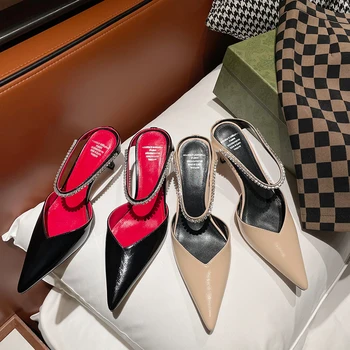 【JOCHEBED HU】Subliniat stiletto cu toc înalt stras femei sandale pentru banchet, rochie de mireasa pantofi de nunta handmade personalizate 34-40