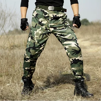 Tactic Pantaloni Barbati Militare Python Negru Camuflaj Combat Pantaloni Armata De Lucru Vânătoare Pantaloni Joggers Barbati Pantalon Homme